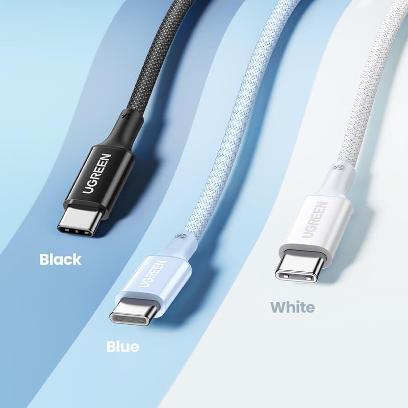 UGREEN PD100W USB-C ถึง USB-C ไนลอนถักสายชาร์จเร็วสําหรับ iPhone 16 17 Pro Max Pro Max 15 Pro Max Samsung S25 Ultra รูปที่ 7