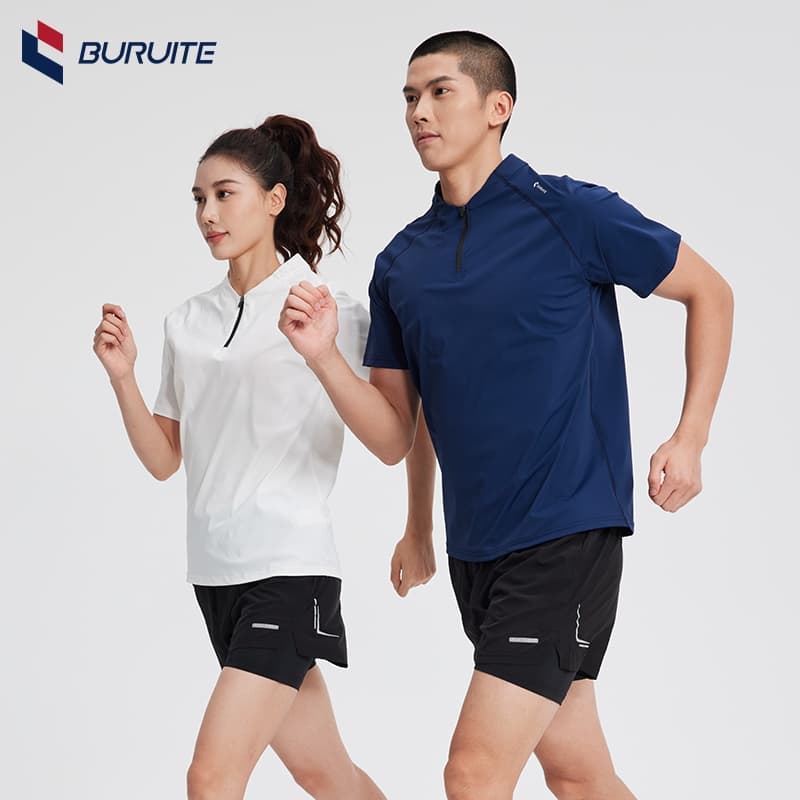 เสื้อโปโลคอปกแขนสั้นกีฬา ผ้าแห้งเร็ว ระบายอากาศ ไม่อับชื้น สบายใส่ ออกกำลังกาย วิ่ง กิจกรรมกลางแจ้ง รูปที่ 2