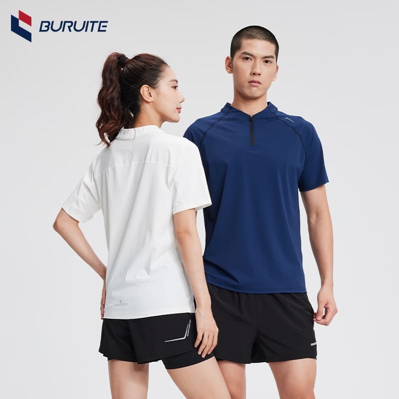 เสื้อโปโลคอปกแขนสั้นกีฬา ผ้าแห้งเร็ว ระบายอากาศ ไม่อับชื้น สบายใส่ ออกกำลังกาย วิ่ง กิจกรรมกลางแจ้ง รูปที่ 9