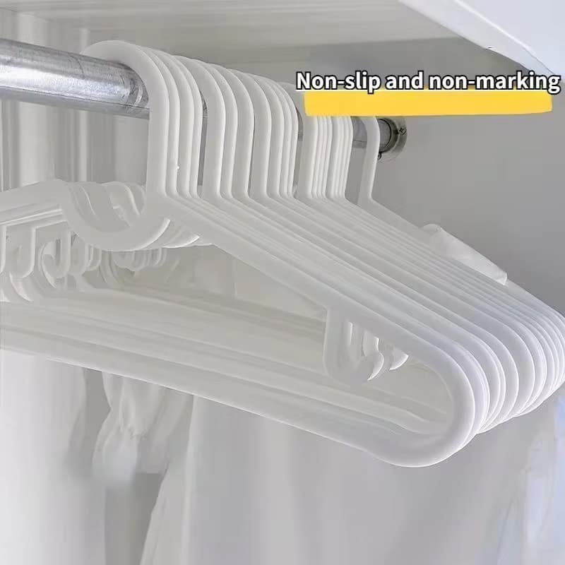50PCS ไม้แขวนเสื้อ พลาสติก ทีแขวนเสื้อ ไม้แขวนเสื้อพลาสติก กันลื่น ไม้แขวน ราวหนีบผ้า IKEA รูปที่ 6