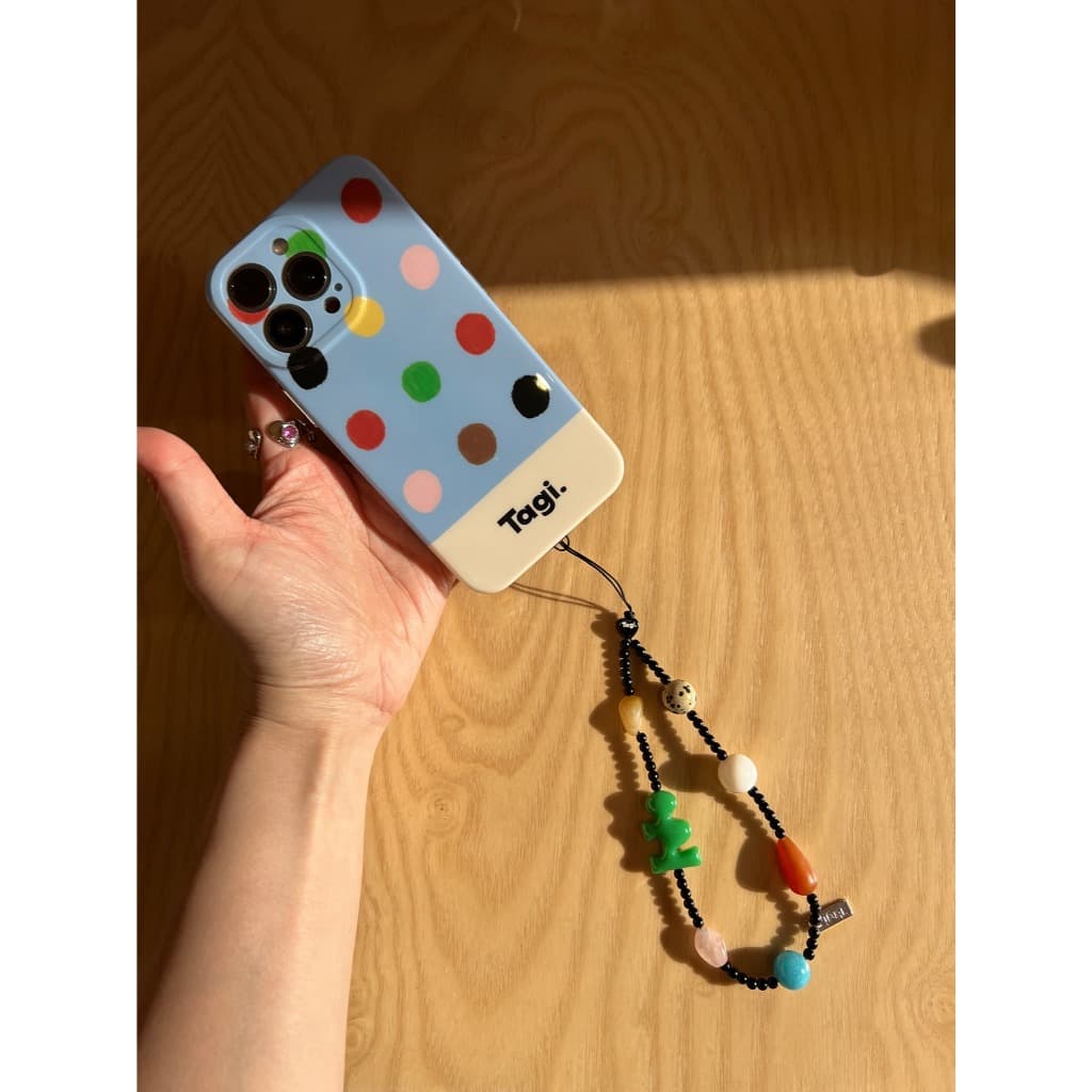 Tagi. Imagine Phone Chain Pearl Letter Natural Stone Acrylic Phone Charms รูปที่ 6