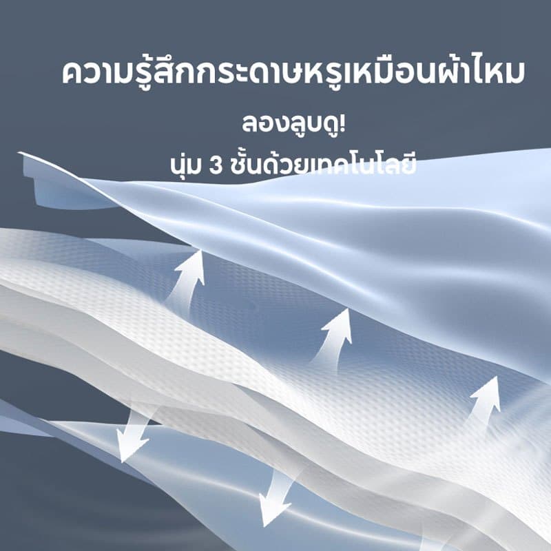 Botare Air-Cushion ดีลักซ์ คอมฟอร์ท ทิชชู่แบบดึงแขวนได้ กระดาษทิชชู่ หนา 3 ชั้น ทำความสะอาด กระดาษชำระ รูปที่ 5