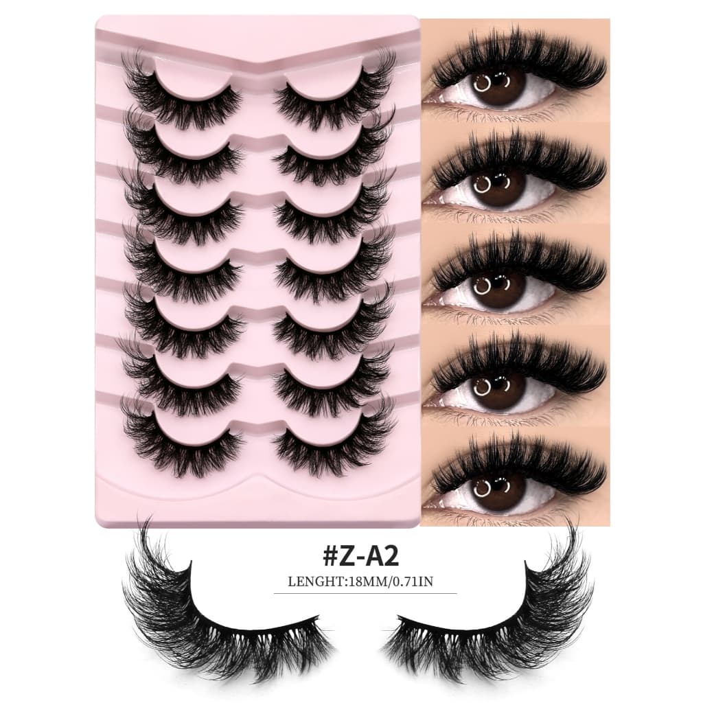 3d Cat Eye Lashes 7 คู่ขนตาดรามาติค 100% Handmade & Cruelty-Free Fluffy Volume Lashes รูปที่ 3