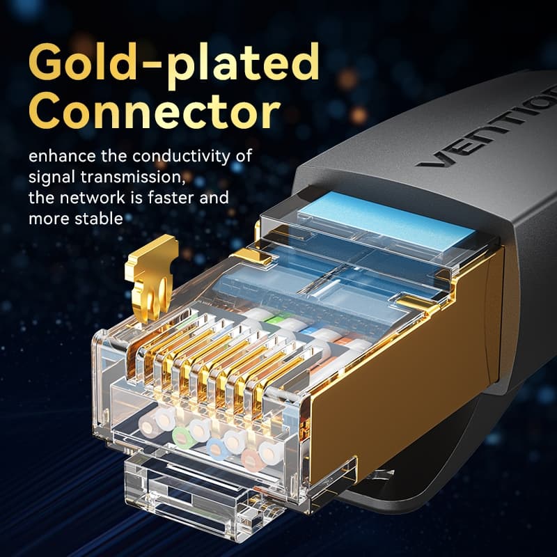 Vention Cat8 Ethernet Cable 40Gbps SFTP Gaming Patch สายอินเทอร์เน็ต 2000MHz สําหรับแล็ปท็อปคอมพิวเตอร์ รูปที่ 6