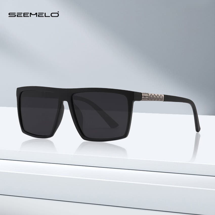 SEEMELO Men’s Retro แว่นตากันแดดแว่นตากันแดดโพลาไรซ์แฟชั่นแว่นตากันแดด UV400 ขี่จักรยานขี่แว่นตาวิ่งสําหรับชาย รูปที่ 3