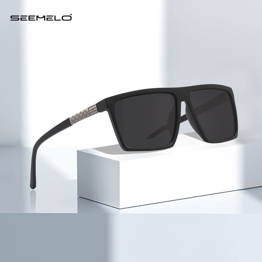 SEEMELO Men’s Retro แว่นตากันแดดแว่นตากันแดดโพลาไรซ์แฟชั่นแว่นตากันแดด UV400 ขี่จักรยานขี่แว่นตาวิ่งสําหรับชาย รูปที่ 2