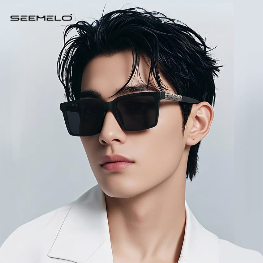 SEEMELO Men’s Retro แว่นตากันแดดแว่นตากันแดดโพลาไรซ์แฟชั่นแว่นตากันแดด UV400 ขี่จักรยานขี่แว่นตาวิ่งสําหรับชาย รูปที่ 4
