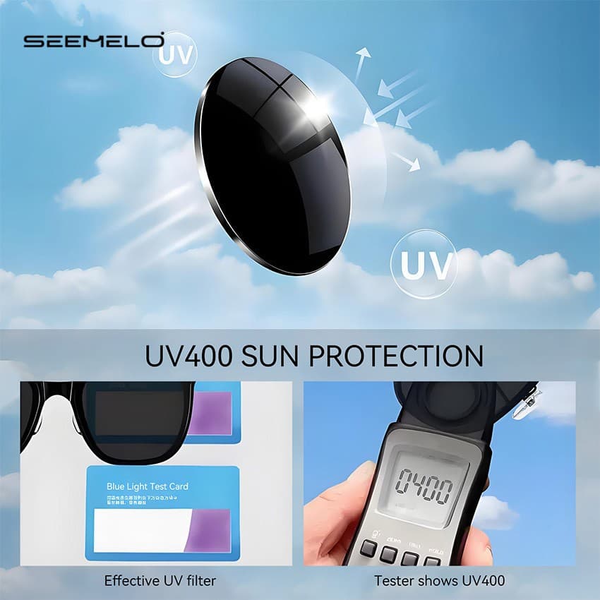 SEEMELO Men’s Retro แว่นตากันแดดแว่นตากันแดดโพลาไรซ์แฟชั่นแว่นตากันแดด UV400 ขี่จักรยานขี่แว่นตาวิ่งสําหรับชาย รูปที่ 6