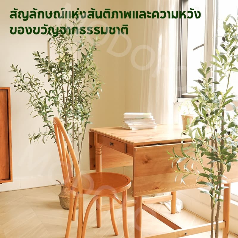 MODOFO ต้นไม้ปลอม ต้นโอลีฟ 120/150/180 ซม. การตกแต่งพืช ต้นมะกอกปลอม เหมือนต้นไม้จริง รูปที่ 7