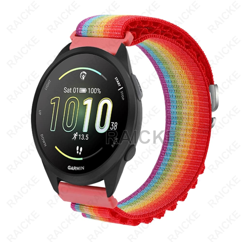 สายรัดไนลอนระบายอากาศสําหรับ Garmin vivoactive 5 6 / 3 Music / Forerunner 55 / 165 / 245 / 645 / 158 / 168 / Approach S50 รูปที่ 2
