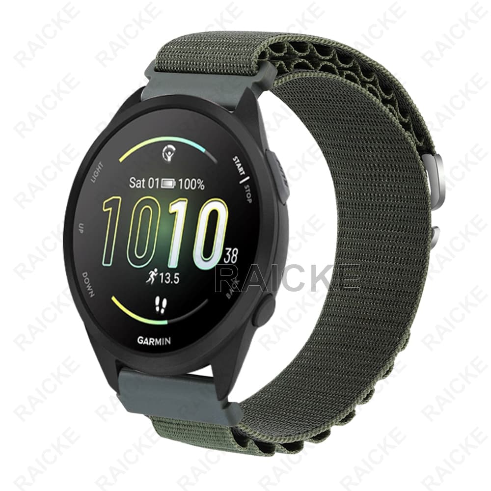 สายรัดไนลอนระบายอากาศสําหรับ Garmin vivoactive 5 6 / 3 Music / Forerunner 55 / 165 / 245 / 645 / 158 / 168 / Approach S50 รูปที่ 4