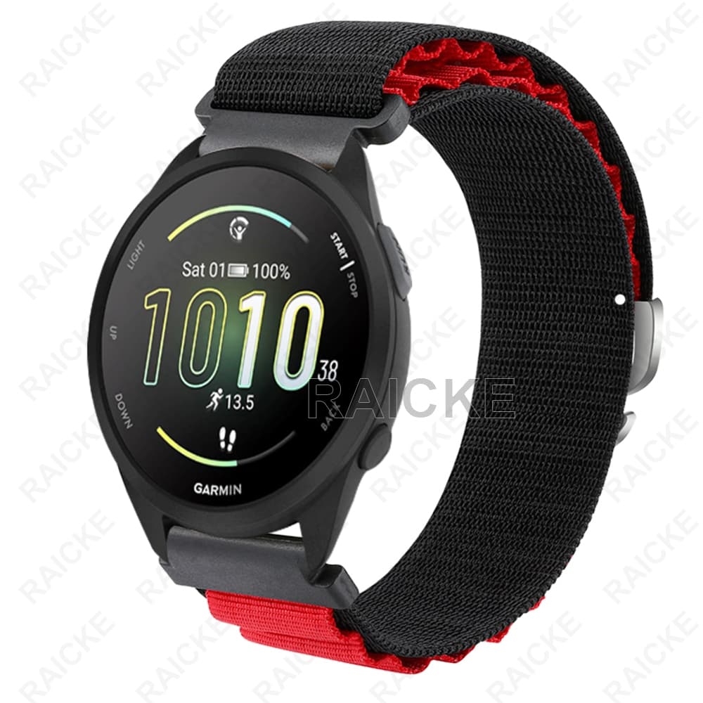 สายรัดไนลอนระบายอากาศสําหรับ Garmin vivoactive 5 6 / 3 Music / Forerunner 55 / 165 / 245 / 645 / 158 / 168 / Approach S50 รูปที่ 3