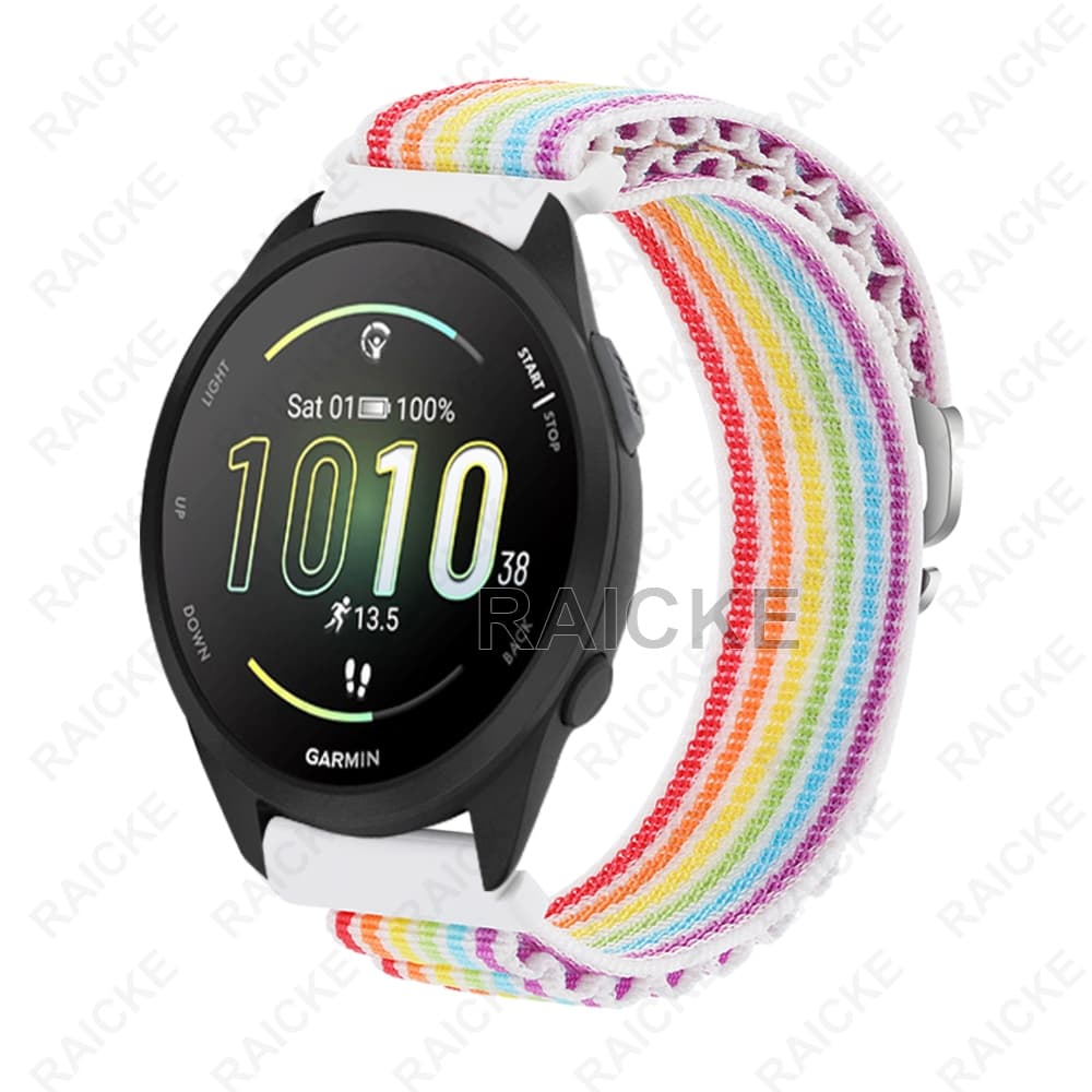 สายรัดไนลอนระบายอากาศสําหรับ Garmin vivoactive 5 6 / 3 Music / Forerunner 55 / 165 / 245 / 645 / 158 / 168 / Approach S50 รูปที่ 5