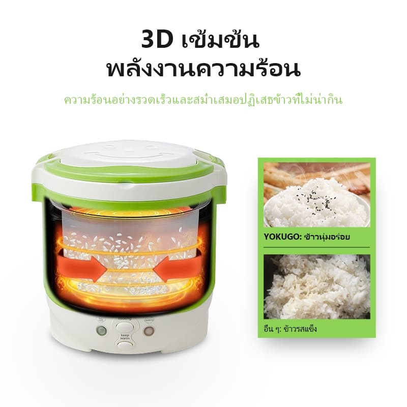 หม้อหุงข้าว 1L หม้อหุงข้าวในรถ เหมาะกับรถยนต์และรถบรรทุกขนาดเล็ก หม้อหุงข้าวในรถ หม้อหุงข้าวขนาดเล็ก หม้อหุงข้าวพกพา รูปที่ 7