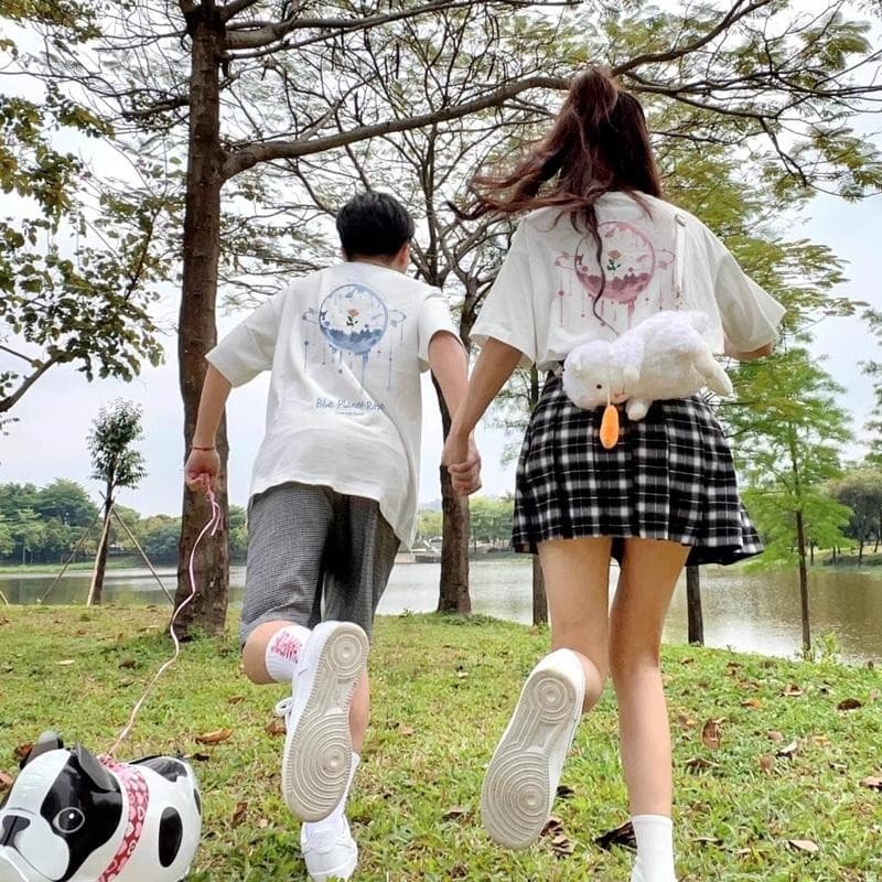 NASA เสื้อ ผู้ชายผู้หญิง เสื้อเกาหลีเสื้อ summer ผ้าฝ้ายแท้ พิมพ์ลายลายสองด้าน คอกลม ใส่สบายนุ่มสบาย รูปที่ 7
