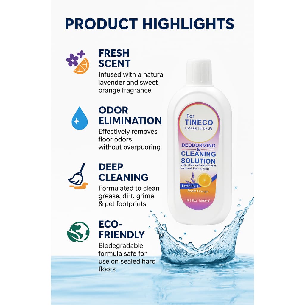 สําหรับ Tineco Multi-Surface Deodoing Cleaning Solution สําหรับ iFloor/Breze/Floor One S3/S5/Combo/S6/S7 Pro เครื่องซักผ้าเครื่องดูดฝุ่นแห้งเปียก รูปที่ 4