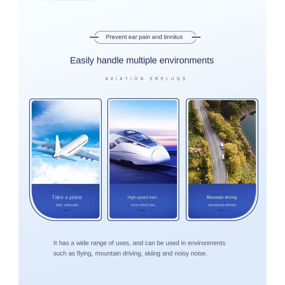 Professional aviation flight silicone earplugs for adults or children,noise reduction and reduce ear pain caused by changes in air pressure รูปที่ 5