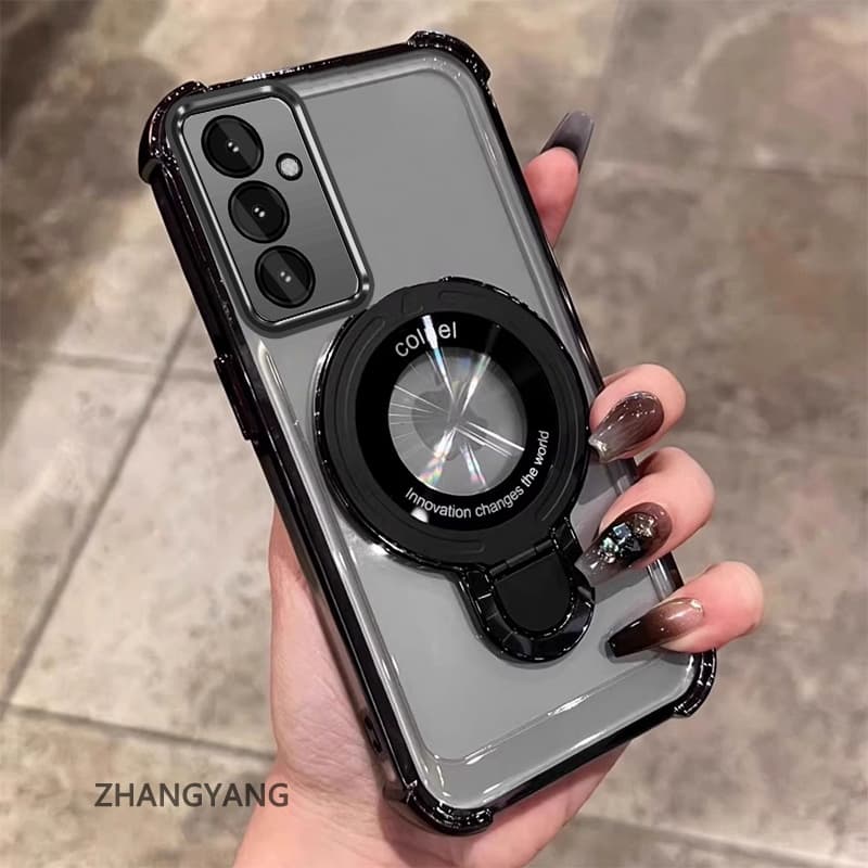 สําหรับ Samsung A26 A36 5G A56 5G ความงามไฟฟ้า anti drop เคสโทรศัพท์ซิลิโคนพร้อมผู้ถือโทรศัพท์อเนกประสงค์ U-รูปออกแบบใหม่ TPU soft shell รูปที่ 2