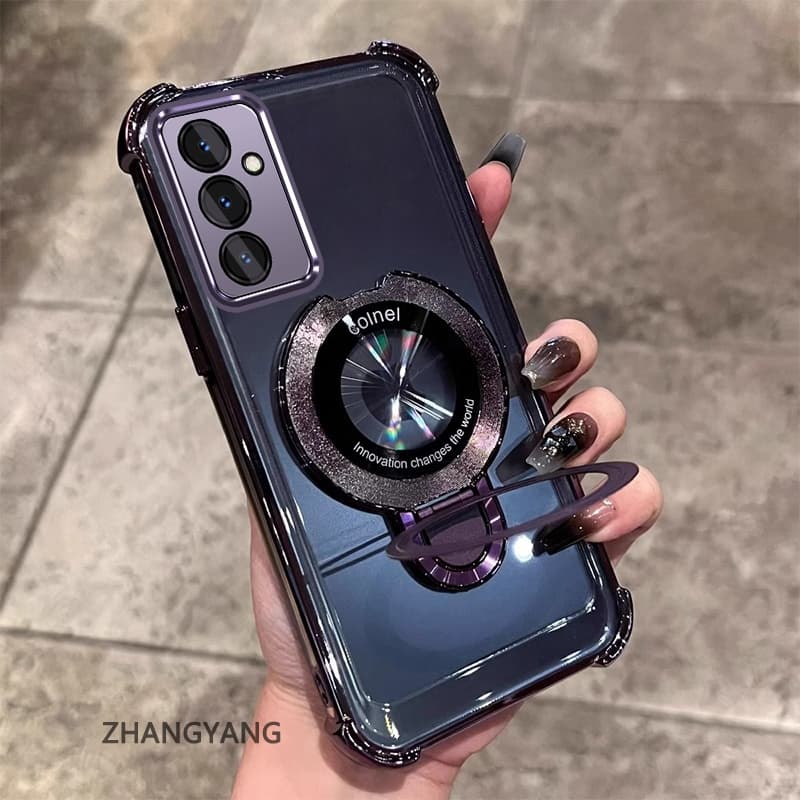 สําหรับ Samsung A26 A36 5G A56 5G ความงามไฟฟ้า anti drop เคสโทรศัพท์ซิลิโคนพร้อมผู้ถือโทรศัพท์อเนกประสงค์ U-รูปออกแบบใหม่ TPU soft shell รูปที่ 4