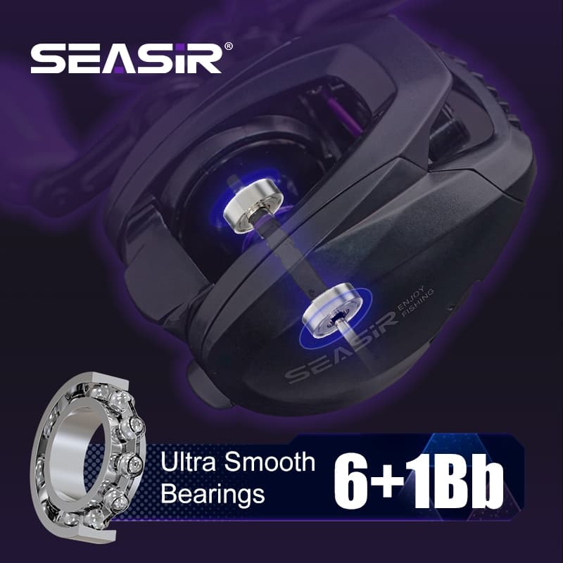 Seasir ZERO-VX 133g BFS Baitcasting ตกปลา Reel Ultralight 7.6:1 อัตราทดเกียร์ความเร็วสูง 6 + 1BB ลากสูงสุด 4 กก.น้ําเค็มสดตกปลา Coil รูปที่ 6