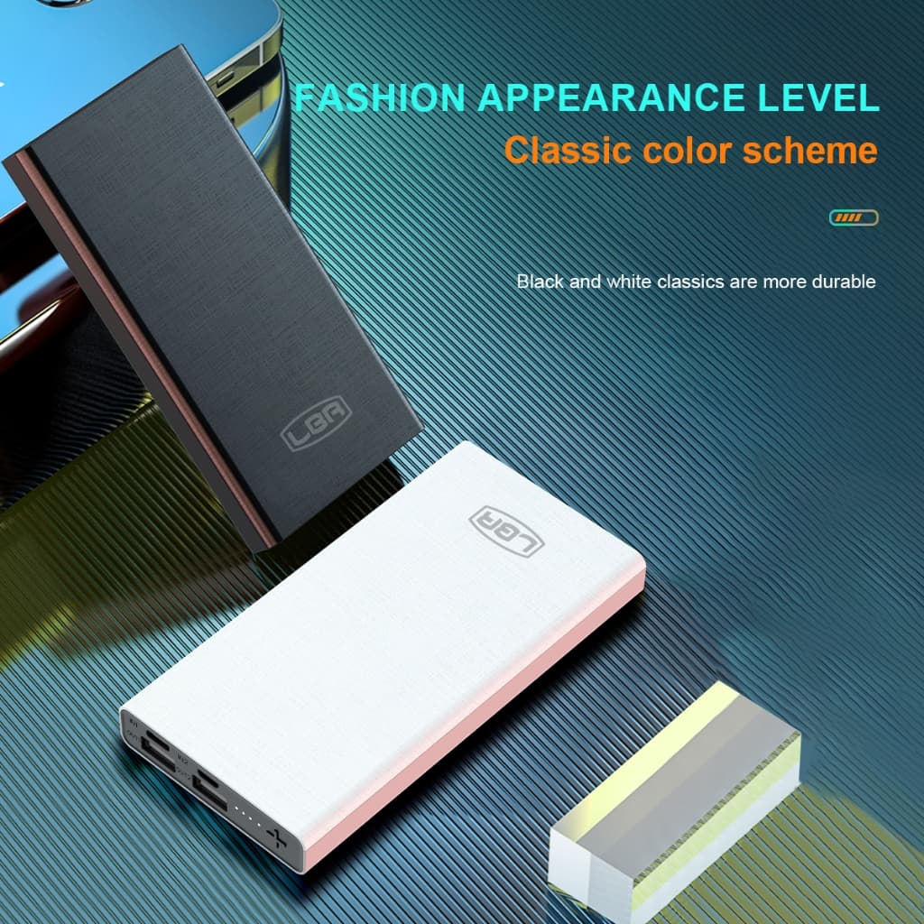 LUOBR P3-6 Power Bank 10000mAh ธนาคารพลังงาน สีดำ/สีขาว ย้ายแหล่งจ่ายไฟ ชาร์จเร็วรับประกันหนึ่งปี รูปที่ 9