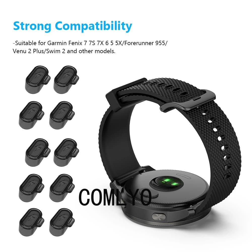 Fit สําหรับ Garmin Fenix 8 7X 7S 70 170 Enduro EPIX 2 Pro พลังงานแสงอาทิตย์ปลั๊กกันฝุ่น TPU Protector หมวกสําหรับ SQ Vivoactive 4 4S Forerunner 265 965 รูปที่ 2
