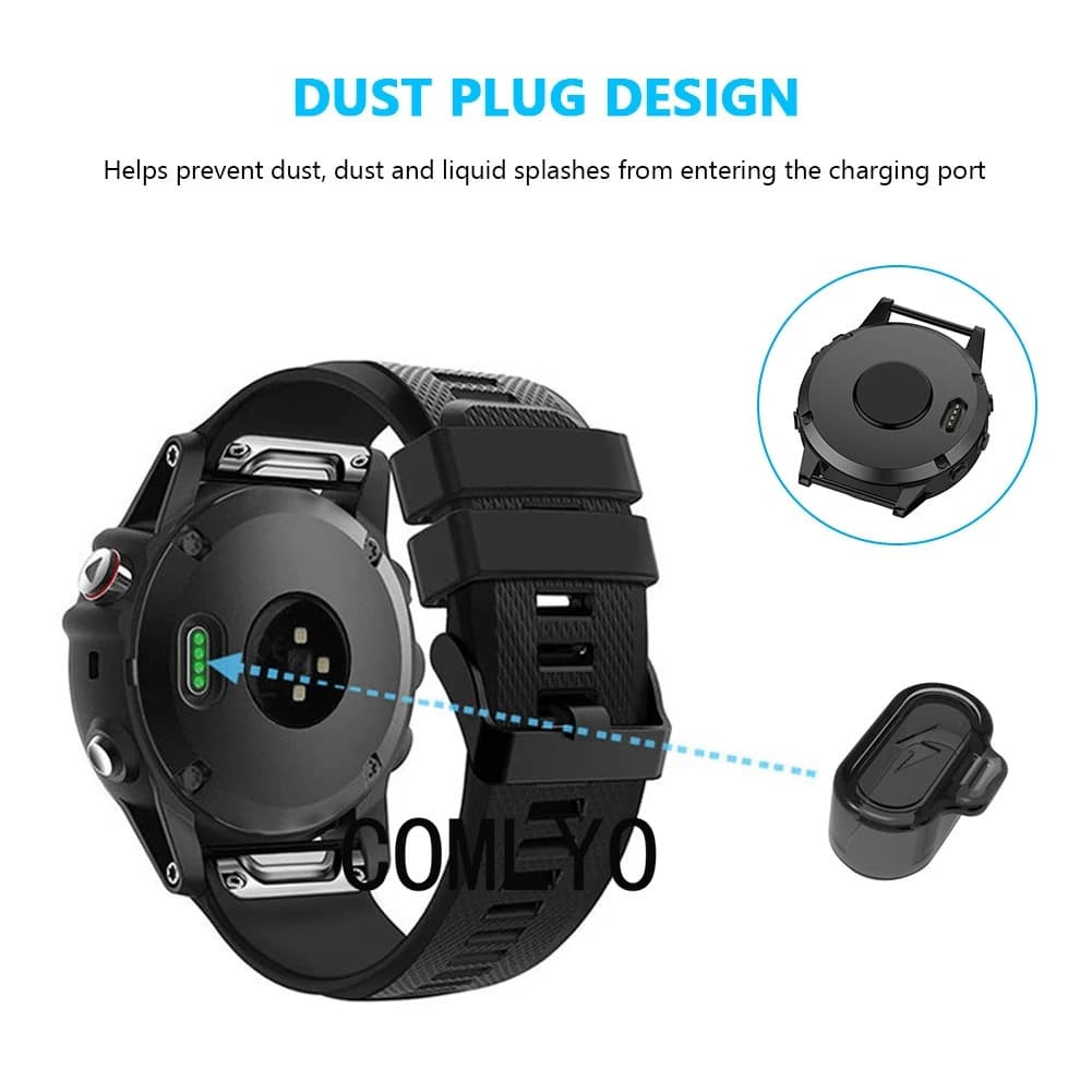 Fit สําหรับ Garmin Fenix 8 7X 7S 70 170 Enduro EPIX 2 Pro พลังงานแสงอาทิตย์ปลั๊กกันฝุ่น TPU Protector หมวกสําหรับ SQ Vivoactive 4 4S Forerunner 265 965 รูปที่ 4