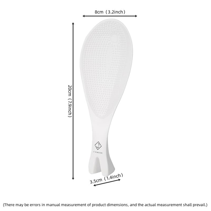ทัพพีตักข้าวพลาสติก - ไม่ติดข้าวและทนความร้อน | Non-Stick & Heat-Resistant Rice Scoop with Ergonomic Handle รูปที่ 2