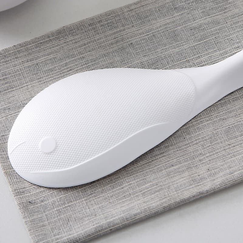 ทัพพีตักข้าวพลาสติก - ไม่ติดข้าวและทนความร้อน | Non-Stick & Heat-Resistant Rice Scoop with Ergonomic Handle รูปที่ 6
