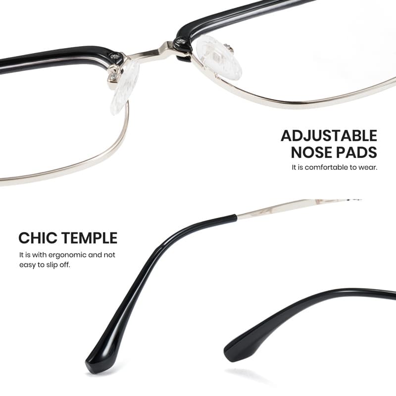 Cyxus Square Frame Blue Light Blocking Glasses with Business-like Design ได้อย่างมีประสิทธิภาพ 8252 รูปที่ 6