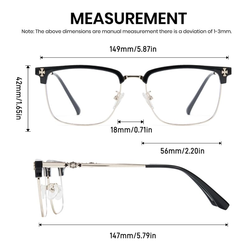 Cyxus Square Frame Blue Light Blocking Glasses with Business-like Design ได้อย่างมีประสิทธิภาพ 8252 รูปที่ 8