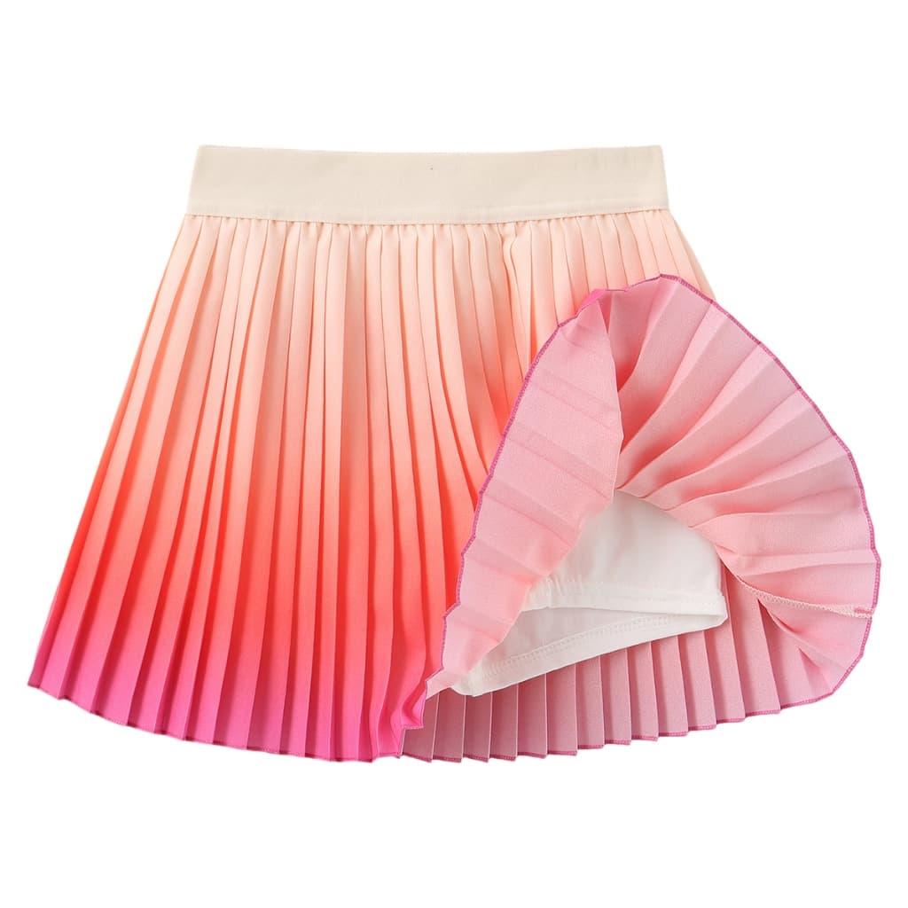 Pitidrogo Girls Feather Ombre จีบ Skort กระโปรงเด็กพร้อมกางเกงขาสั้นนิรภัยในตัว รูปที่ 2