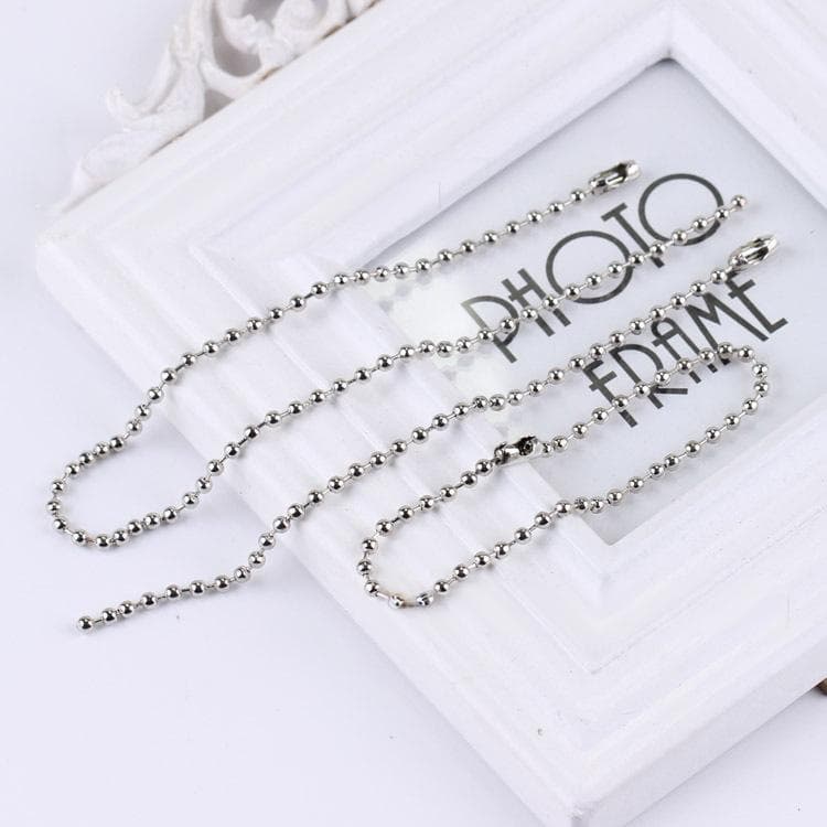 โซ่ไข่ปลา พวงกุญแจ สีเงิน 10,12,15 ซม. Ball chain ใช้ทำพวงกุญแจ รูปที่ 5