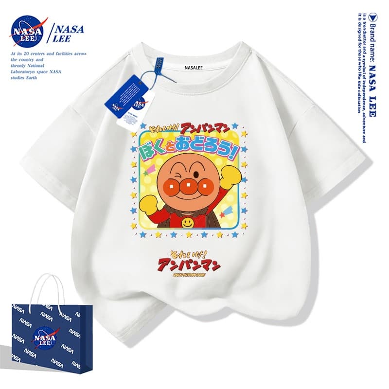 เสื้อยืดแขนสั้นเด็ก NASA ผ้าฝ้ายขาว ลายอันปังแมน สไตล์แฟชั่น ใส่ได้ทั้งเด็กชายและเด็กหญิง รูปที่ 1