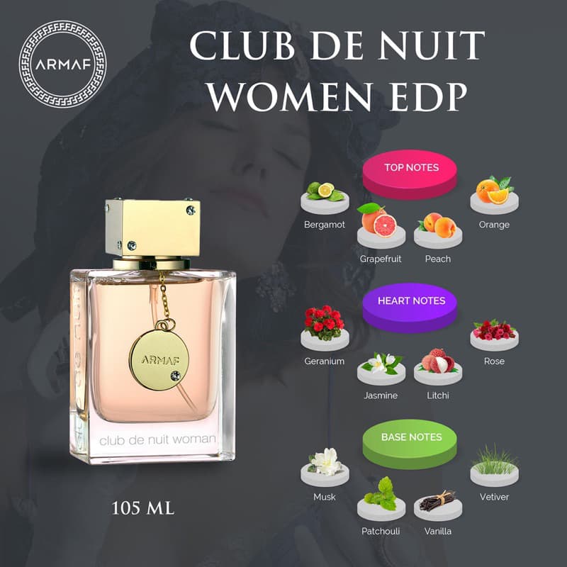 น้ําหอมแท้ 100% Armaf Club de nuit edp women 105ml รูปที่ 3