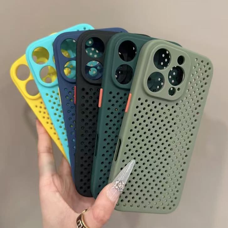 การกระจายความร้อนเคสโทรศัพท์ระบายอากาศสําหรับ iPhone 16 15 14 13 Pro Max เคสไอโฟน 11 12 Pro 14 15 Plus 16E ซิลิโคนนุ่มกรณีปกหลัง รูปที่ 9