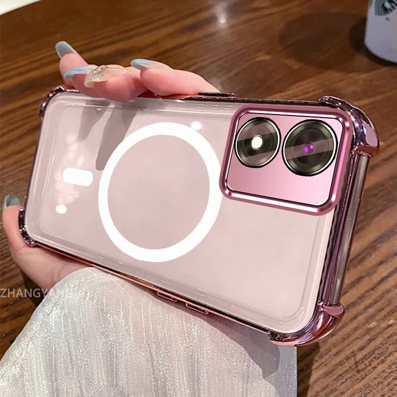 เคสสําหรับ vivo Y02S เคสโทรศัพท์กันกระแทกโปร่งใสซิลิโคนความละเอียดสูงความงามการออกแบบแหวนแม่เหล็กและเคสนิ่ม TPU รูปที่ 6