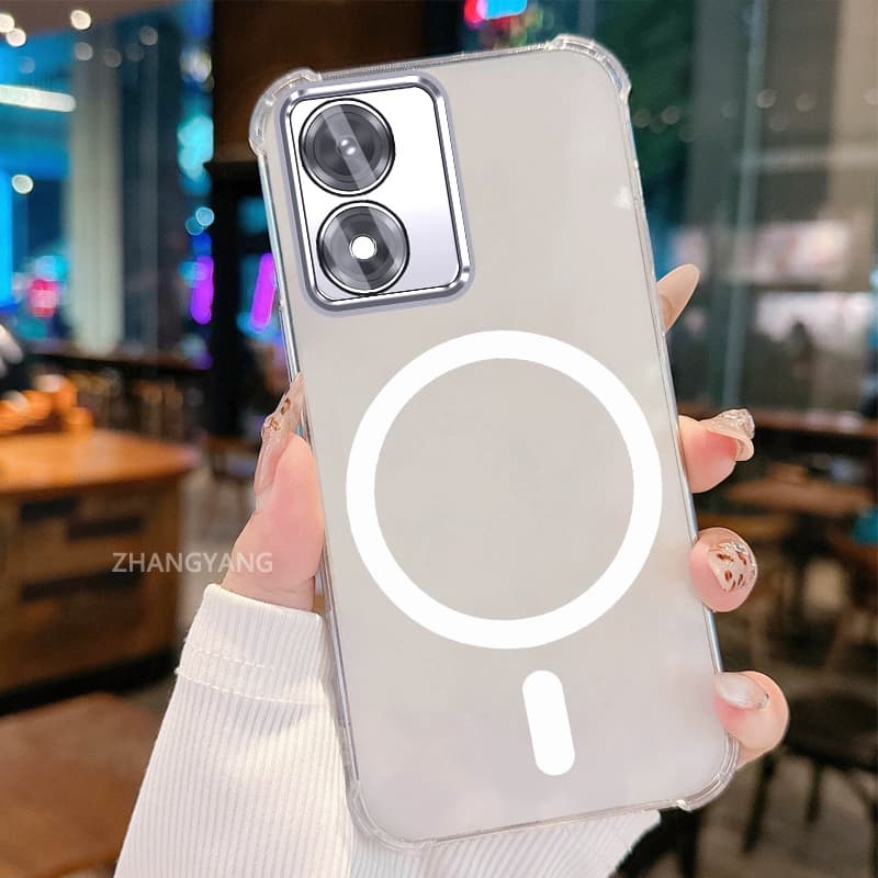 เคสสําหรับ vivo Y02S เคสโทรศัพท์กันกระแทกโปร่งใสซิลิโคนความละเอียดสูงความงามการออกแบบแหวนแม่เหล็กและเคสนิ่ม TPU รูปที่ 9