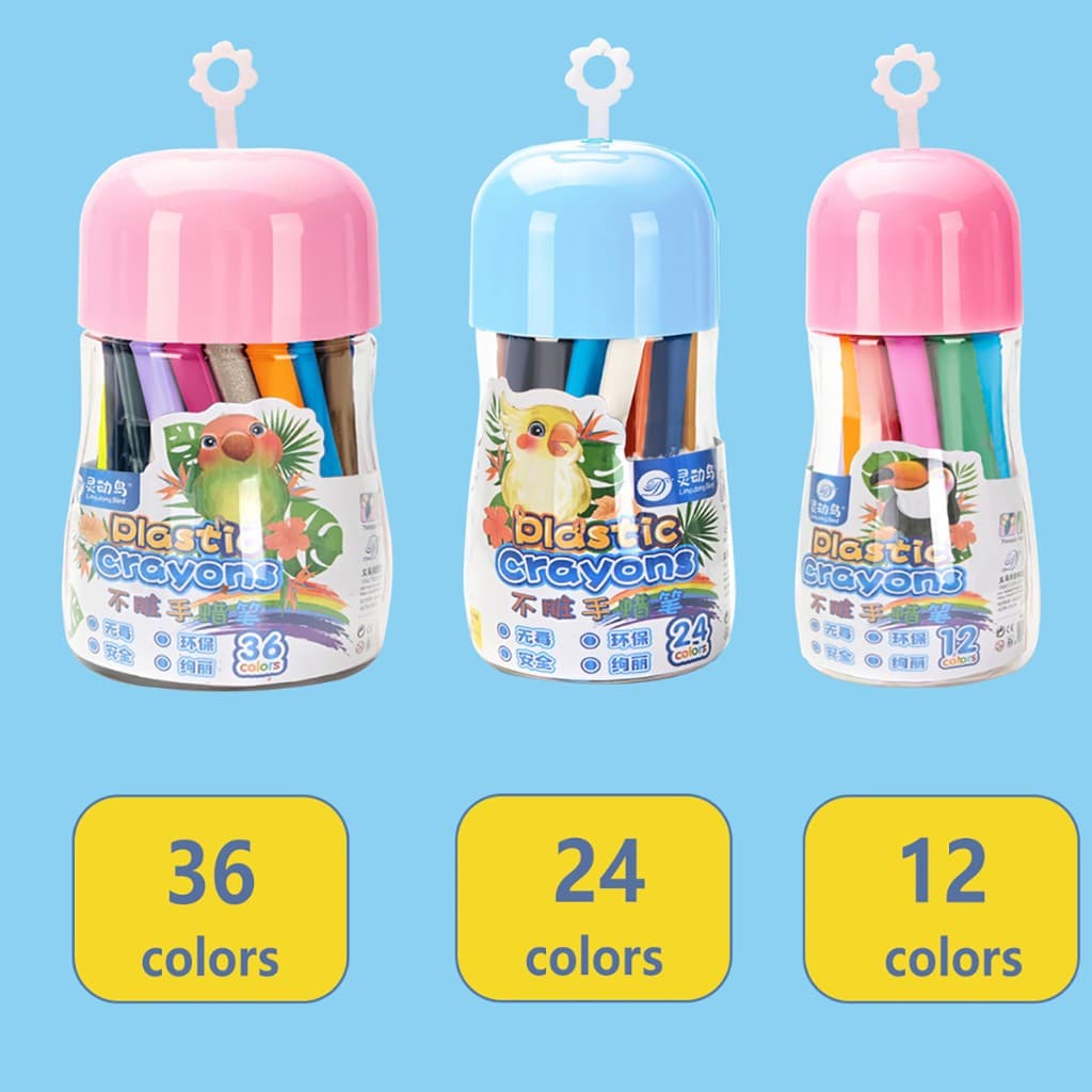 สีเทีย ดินสอสี สีเทียนปลอดสารพิษ สีเทียนเด็กปลอดสารพิษ Silky Crayons ของเล่นระบายสีเด็กเสริมพัฒนาการ สีเทียนวาดรูป ภาพวาดปลอดภัย สีเทียน จัมโบ้ใหญ่ ล้างทําความสะอาดได้ ไม่สกปรก มือ รูปที่ 9