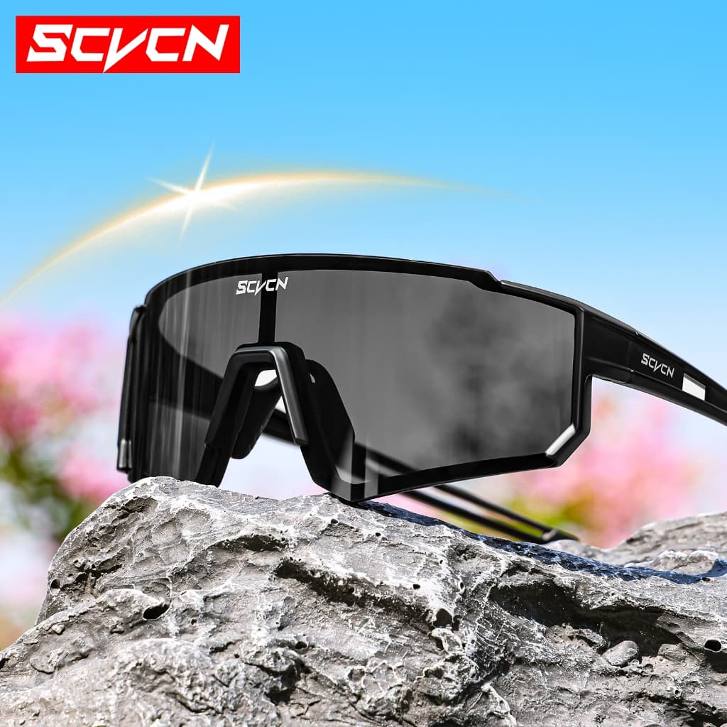 Scvcn แฟชั่นแว่นตากันแดด Cool ผู้ชายผู้หญิงแว่นตาหรูหรากีฬากลางแจ้ง Runing Drving Shades Racing UV400 MTB รูปที่ 1