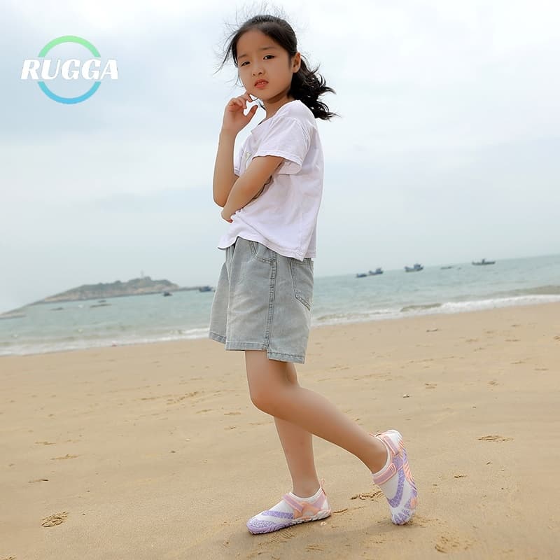 RUGGA 2025 original ใหม่ unisex เด็ก Aqua น้ําชายหาดว่ายน้ํา surf รองเท้าสําหรับชายหญิงยาง Anti slip แห้งเร็ว barefoot ขี่จักรยานกลางแจ้งว่ายน้ําลุยรองเท้าริมทะเล Aquashoes รูปที่ 5