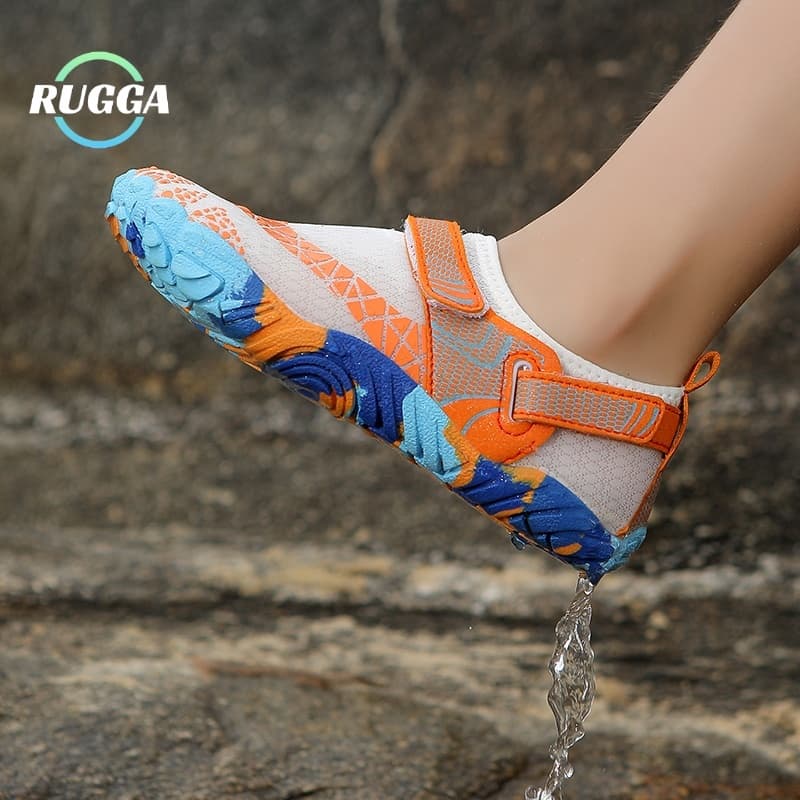 RUGGA 2025 original ใหม่ unisex เด็ก Aqua น้ําชายหาดว่ายน้ํา surf รองเท้าสําหรับชายหญิงยาง Anti slip แห้งเร็ว barefoot ขี่จักรยานกลางแจ้งว่ายน้ําลุยรองเท้าริมทะเล Aquashoes รูปที่ 7