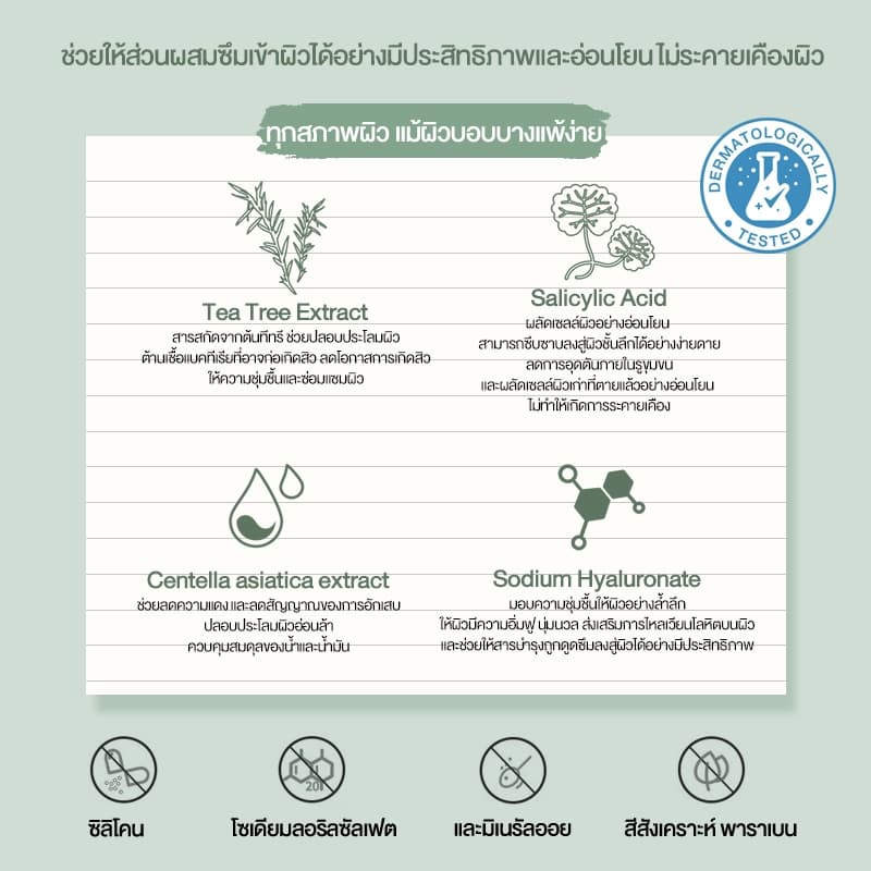 โทนเนอร์แพด 65 Padsx2 Cokki Tea Tree Toner Pad ชุ่มชื้น ลดสิว รูปที่ 6
