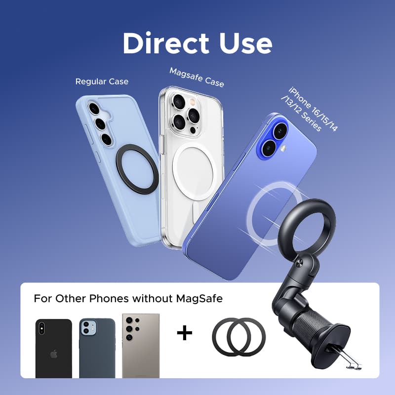 UGREEN ที่วางโทรศัพท์ในรถยนต์ช่องระบายอากาศแม่เหล็ก 360° Rotation เหมาะสําหรับ iPhone16 15 14 13 Pro Max Xiaomi Samsung ที่วางแม่เหล็กที่แข็งแกร่ง รูปที่ 6