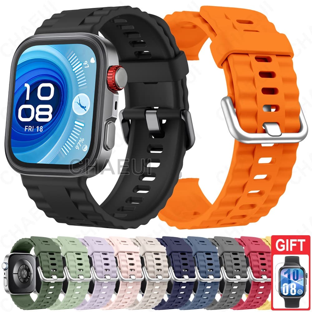 สายรัดซิลิโคนอุปกรณ์เสริมสร้อยข้อมือสําหรับ Huawei Watch Fit 5 4 Pro / Huawei Watch Fit 5 4 3 รูปที่ 1