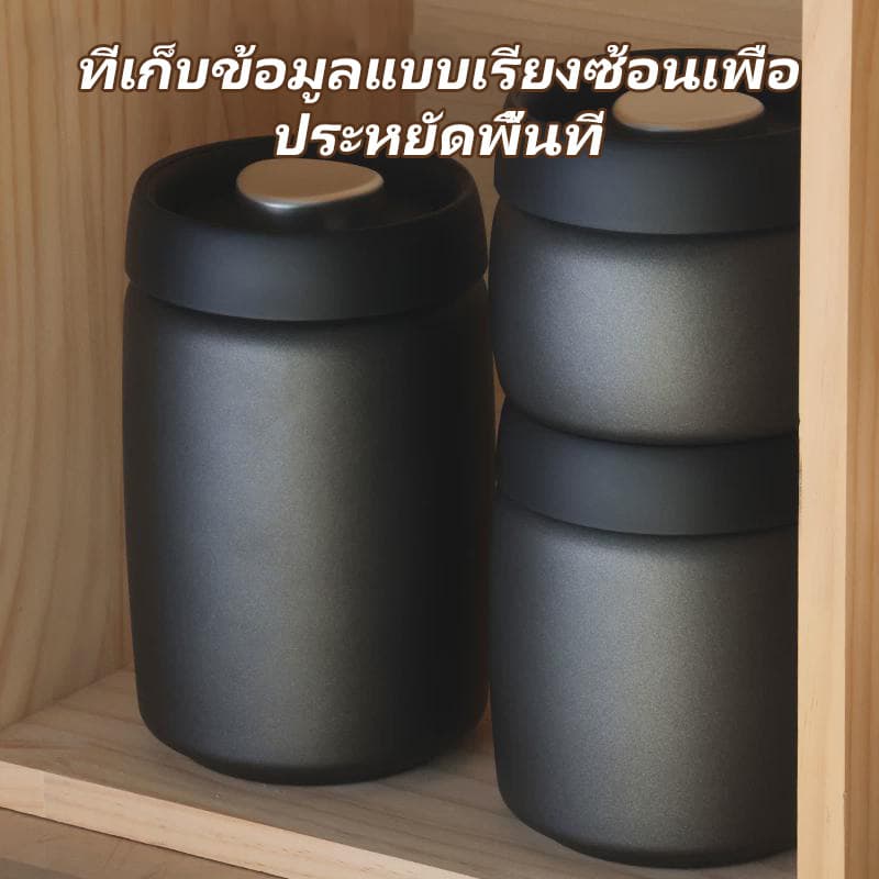 โถเก็บเมล็ดกาแฟ สูญญากาศ กล่องเก็บเมล็ดกาแฟ 400/800/1200ml Coffee Canister รูปที่ 7