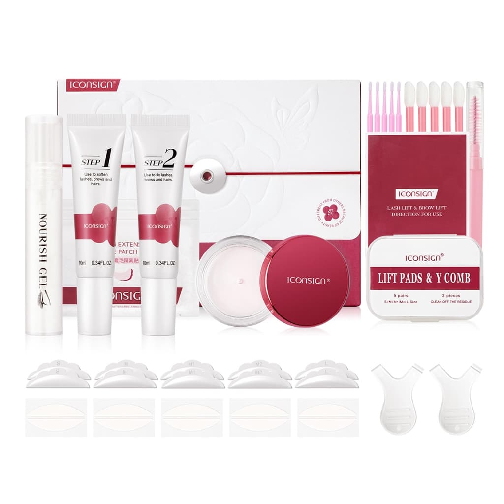 ICONSIGN Eyelash Eyebrow Lift Plant Extract Lash Lift Kit Camellia Lift Kit สําหรับขนตาดัด 90 วันปลอดภัยสําหรับผิวแพ้ง่าย รูปที่ 1