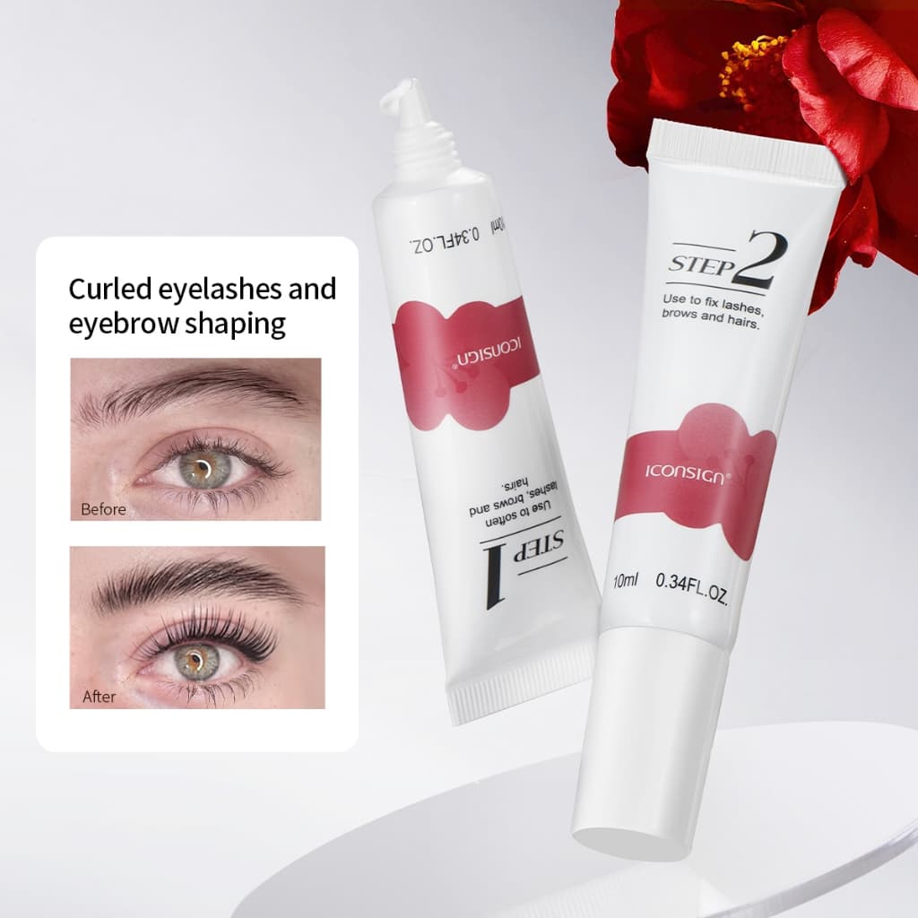 ICONSIGN Eyelash Eyebrow Lift Plant Extract Lash Lift Kit Camellia Lift Kit สําหรับขนตาดัด 90 วันปลอดภัยสําหรับผิวแพ้ง่าย รูปที่ 3