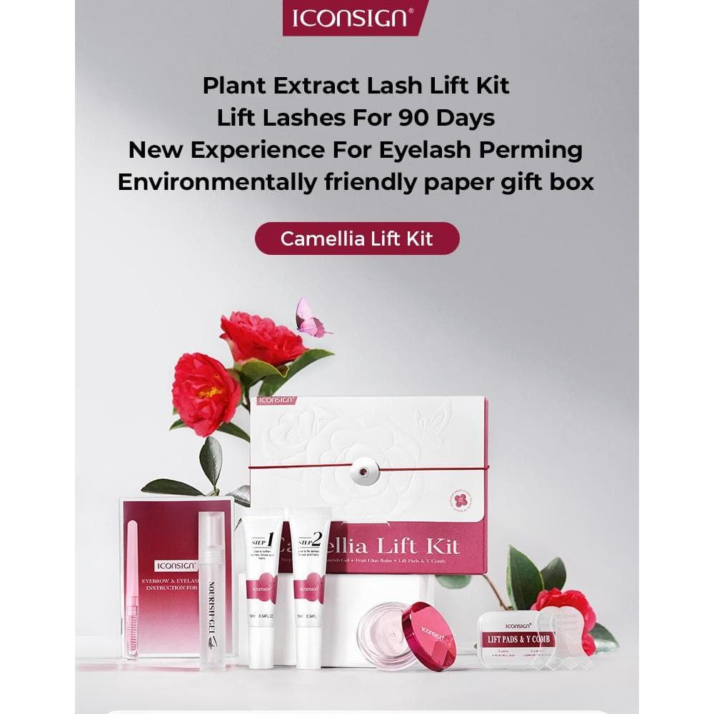ICONSIGN Eyelash Eyebrow Lift Plant Extract Lash Lift Kit Camellia Lift Kit สําหรับขนตาดัด 90 วันปลอดภัยสําหรับผิวแพ้ง่าย รูปที่ 5