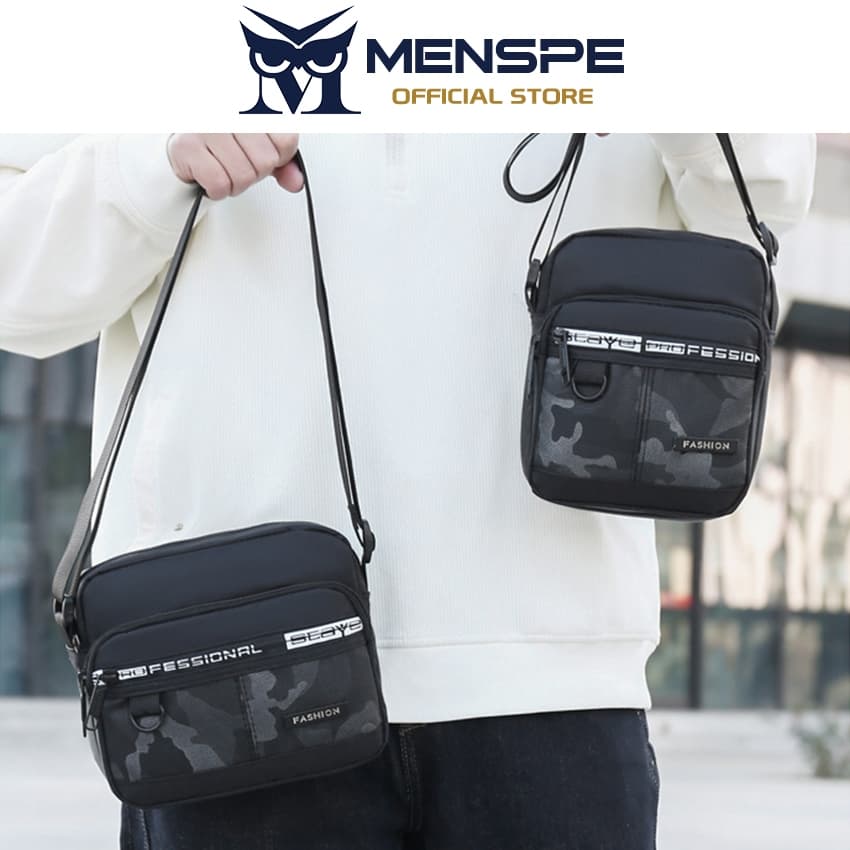 MESPE กระเป๋าสะพายขนาดเล็กผู้ชายกระเป๋า Messenger กันน้ําแฟชั่น Leisure Street กระเป๋าสําหรับนักเรียนวิทยาลัย รูปที่ 6